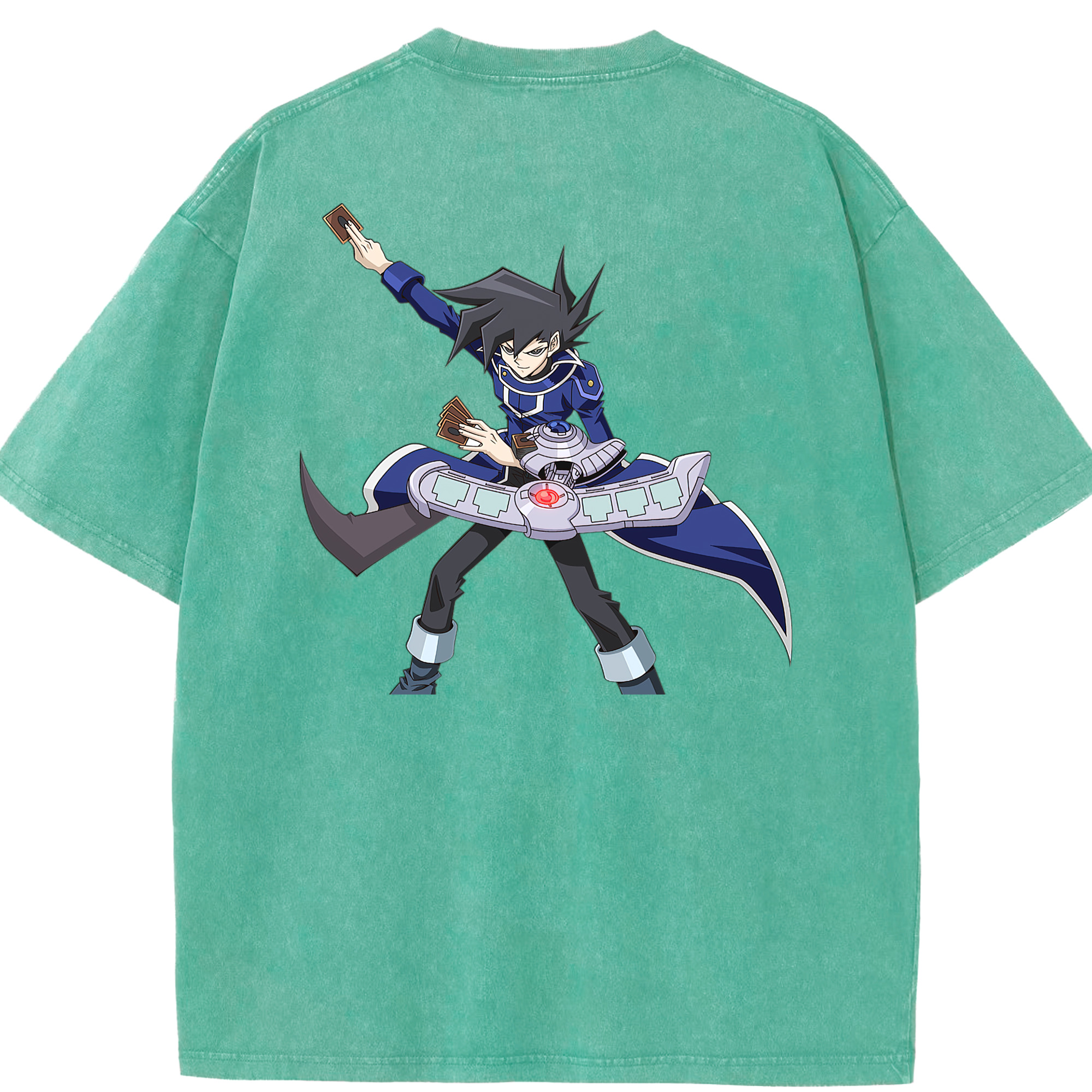 （画像用） 遊☆戯☆王 Yu-Gi-Oh! 綿100% ヴィンテージ風 半袖Tシャツ（背面プリント）